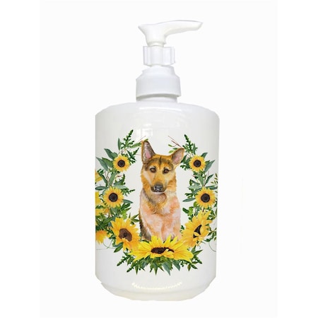 Carolines Treasures German Shepherd No.2 Ceramic Soap Dispenser CK2903SOAP